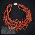 Coral necklace with a 14K yellow gold clasp