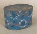Wallpaper hat box 19th c