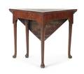 George II mahogany handkerchief table