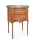 French marble top end table