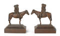 Pair of bronze bookends after Cyrus Edwin Dallin  Appeal to the Great Spirit