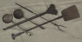 Wrought iron hearth tools