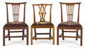Pair of Chippendale mahogany dining chairs