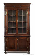 MidAtlantic Queen Anne poplar wall cupboard ca 1760