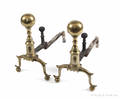 Pair of Federal ball top andirons ca 1810