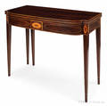 New England Federal mahogany card table ca 1800