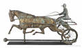 Copper horse and sulky weathervane 19th c