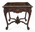 New York aesthetic movement inlaid mahogany center table ca 1860