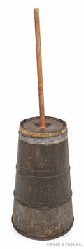 Painted pine butter churn
