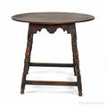 New England pine and maple splay leg tavern table mid 18th c