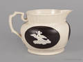 Brown and tan jasperware pitcher 19th c