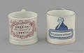 Two patriotic pearlware childs cups 19th c