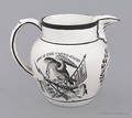 Pearlware pitcher with Arms of the United States 19th c