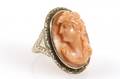 Ladies 14k Yellow Gold  Carved Cameo Ring