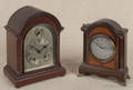 Two Regency style mahogany mantel clocks