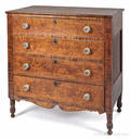Pennsylvania Sheraton tiger maple chest of drawers ca 1830