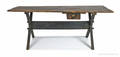 Pennsylvania painted pine sawbuck table ca 1800