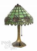 Handel leaded glass bedside lamp