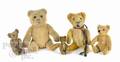 Three Steiff mohair teddy bears