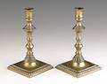 Pair of George III paktong tapersticks ca1760