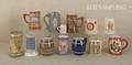 Fortythree porcelain mugs