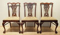 Set of four Chippendale style mahogany dining chairs