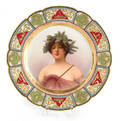 Vienna painted porcelain plate