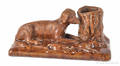 Pennsylvania redware figural matchholder