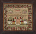 Wool pictorial needlework dated
