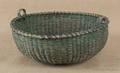 Green painted split oak basket