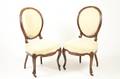 Pair of Medallion Back Walnut Parlor Side Chairs