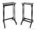 Two lacquer nesting tables