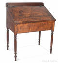 Pennsylvania Sheraton tiger maple work desk ca 1840
