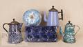 Five pieces of graniteware