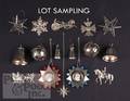 Group of silver and silver plate Christmas ornaments