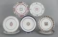 Seven assorted Chinese export plates 18thearly 19th c