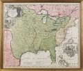 JB Homanno color engraved map of North America