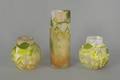 Three Galle cameo glass vases