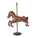 Carved and painted pine carousel horse