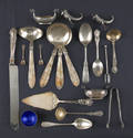 Miscellaneous sterling silver flatware and shakers