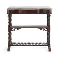 Victorian marble top spool table