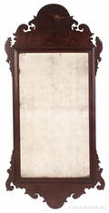 Philadelphia Chippendale mahogany looking glass