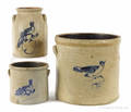 Three American stoneware crocks
