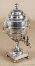Sheffield plated hot water urn early 19th c