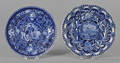 Two Historical blue Staffordshire plates of 19th c