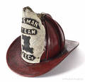 Cairns  Brother Derby Style leather fire helmet ca 1900