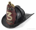 Leather fire helmet ca 1900