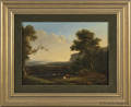 Continental oil on panel landscape dated