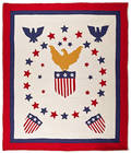 Pieced and appliqu patriotic quilt