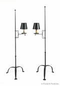 Two Jerry Martin iron floor lamps